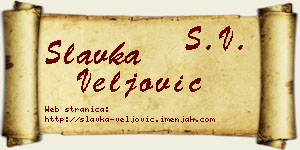 Slavka Veljović vizit kartica